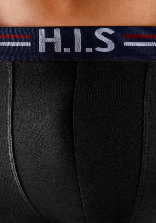 H.I.S Boxershort voor heren met strepen en logo in de band (set 5 stuks)