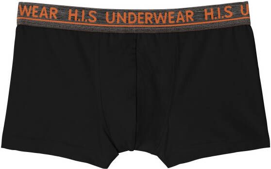 H.I.S Boxershort voor jongens met gemêleerde logo weefband (set 4 stuks)