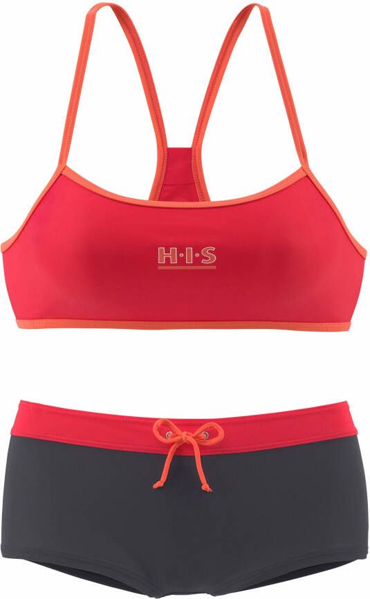 H.I.S Bustierbikini met contrastdetails