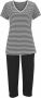 H.I.S Capripyjama met gestreept t-shirt en casual broek (2-delig 1 stuk) - Thumbnail 2