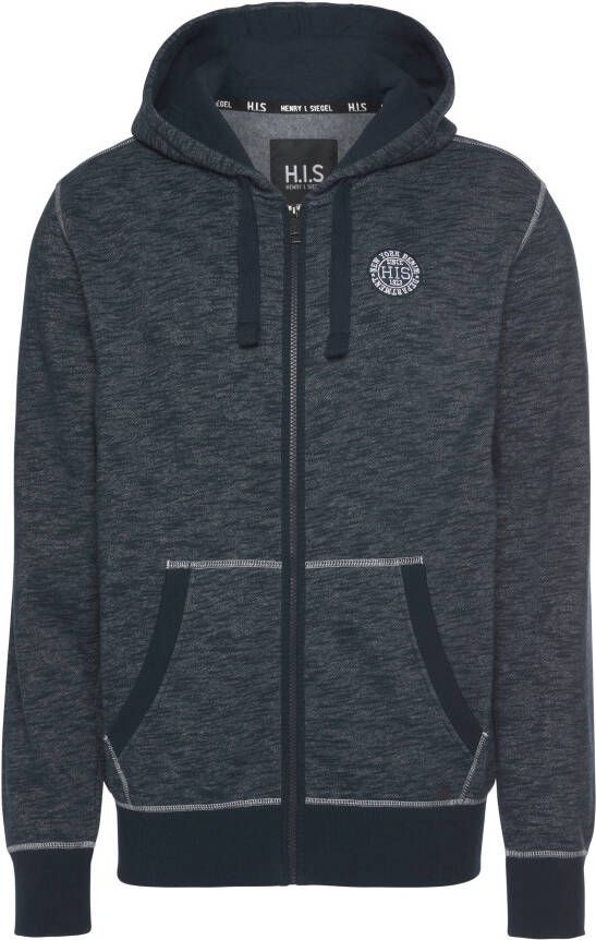 H.I.S Capuchonsweatvest met markante naden