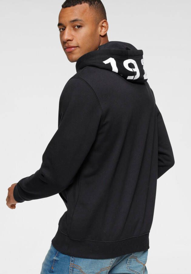 H.I.S Hoodie met print en badge capuchon voor sportieve outfits