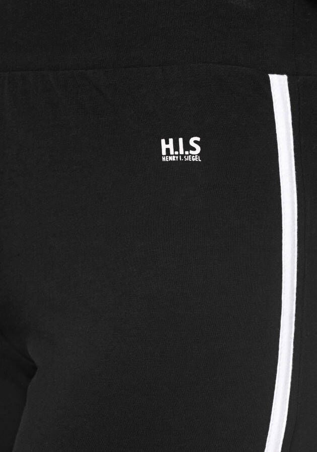 H.I.S Jazzpants met aan een kant opgestikte band op de pijp