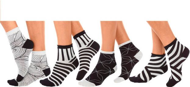 H.I.S Korte sokken verschillende creaties (4 paar)