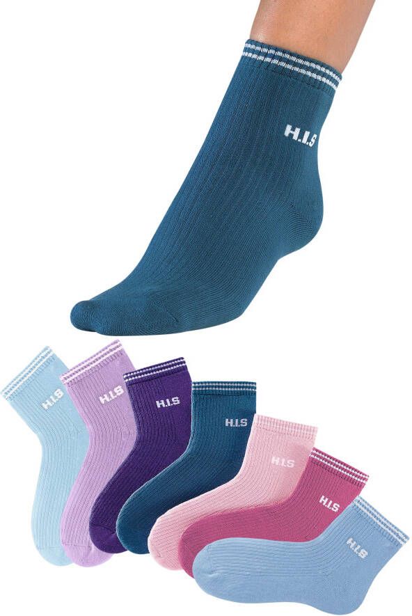 H.I.S Korte sokken met frotté (set 7 paar)