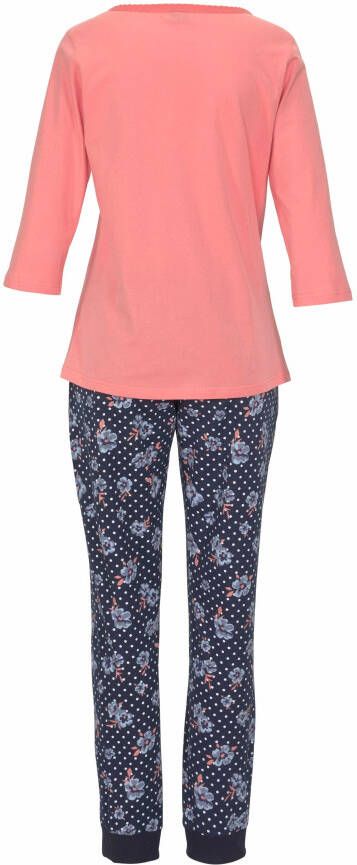 H.I.S Pyjama met 3 4-mouwen en knoopsluiting (2-delig 1 stuk)