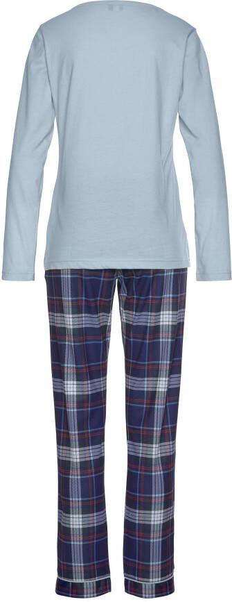 H.I.S Pyjama met geruite pyjamabroek (2-delig 1 stuk)