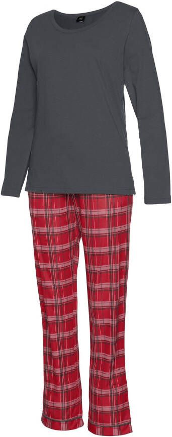 H.I.S Pyjama met geruite pyjamabroek (2-delig 1 stuk)