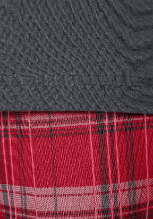 H.I.S Pyjama met geruite pyjamabroek (2-delig 1 stuk)