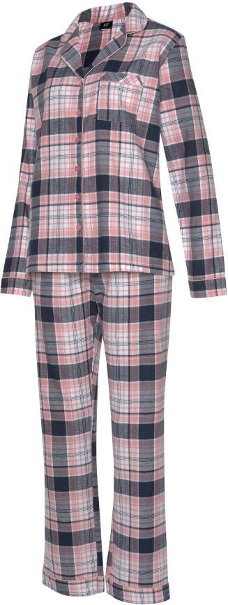 H.I.S Pyjama van flanel met alover ruitpatroon (set 2-delig)