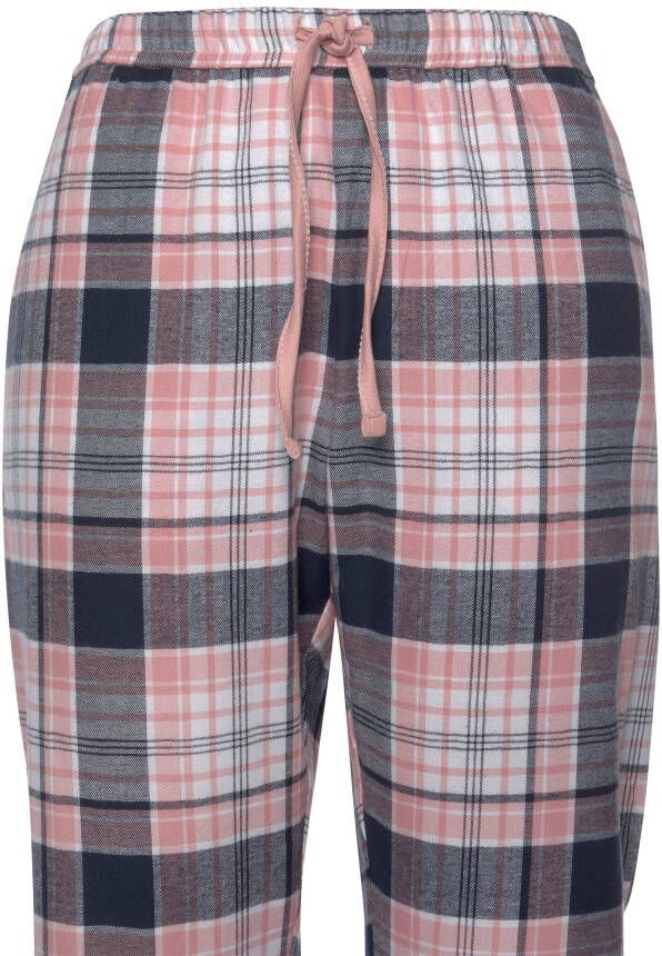H.I.S Pyjama van flanel met alover ruitpatroon (set 2-delig)