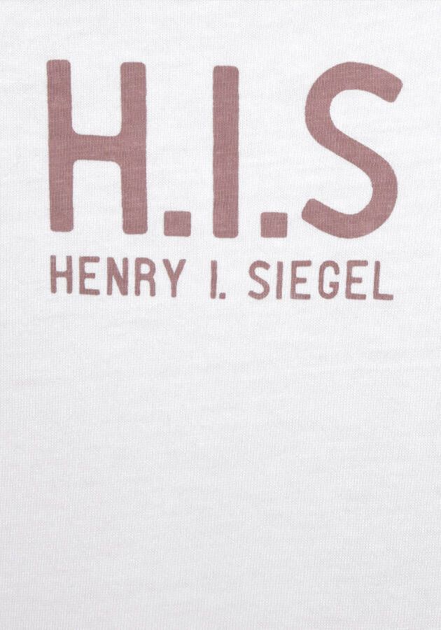H.I.S Shirt met korte mouwen met logoprint achter