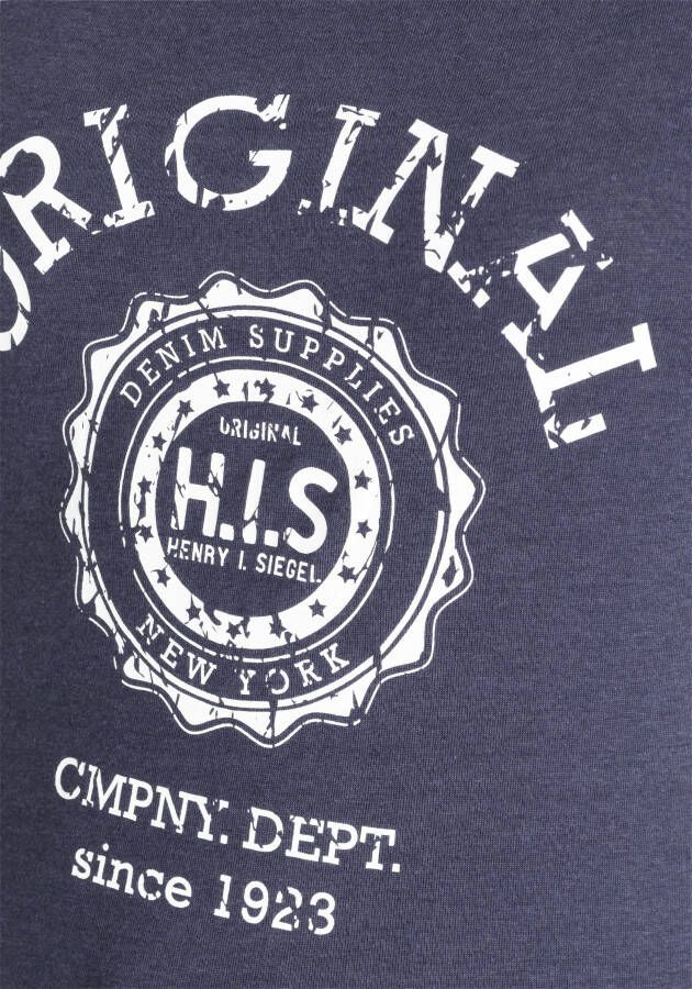H.I.S Shirt met korte mouwen met heritage-print van