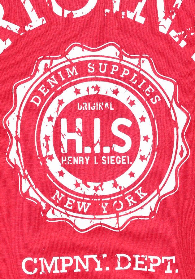 H.I.S Shirt met korte mouwen met heritage-print van