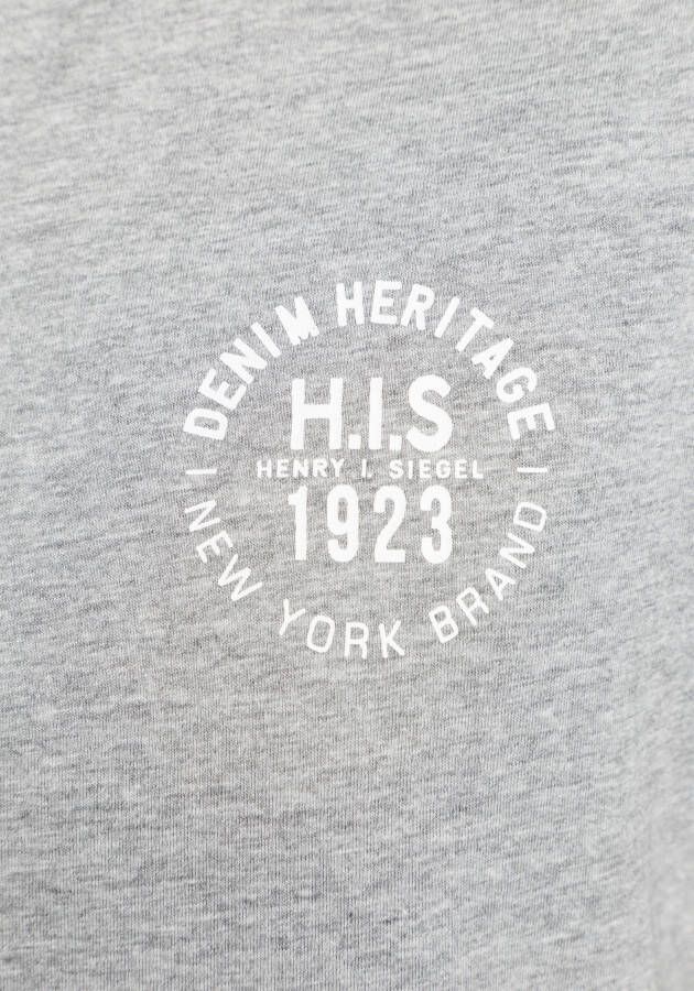 H.I.S Shirt met ronde hals met borstprint (3-delig Set van 3)