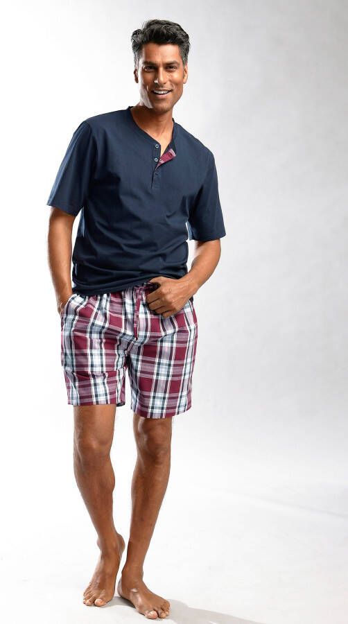H.I.S Pyjama met geweven shorts (2-delig 1 stuk) - Foto 3
