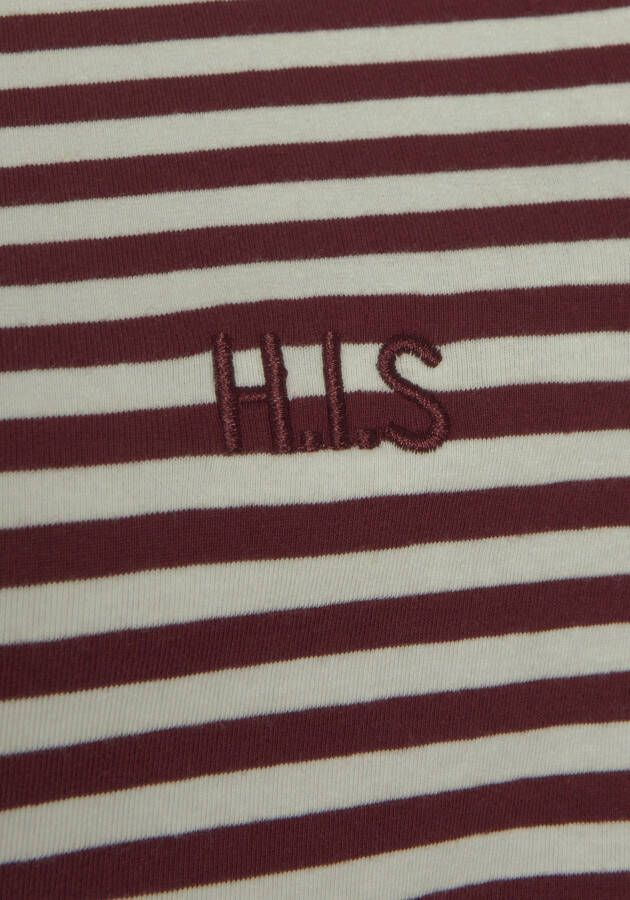 H.I.S Shortama met logoborduursel op borsthoogte (2-delig)