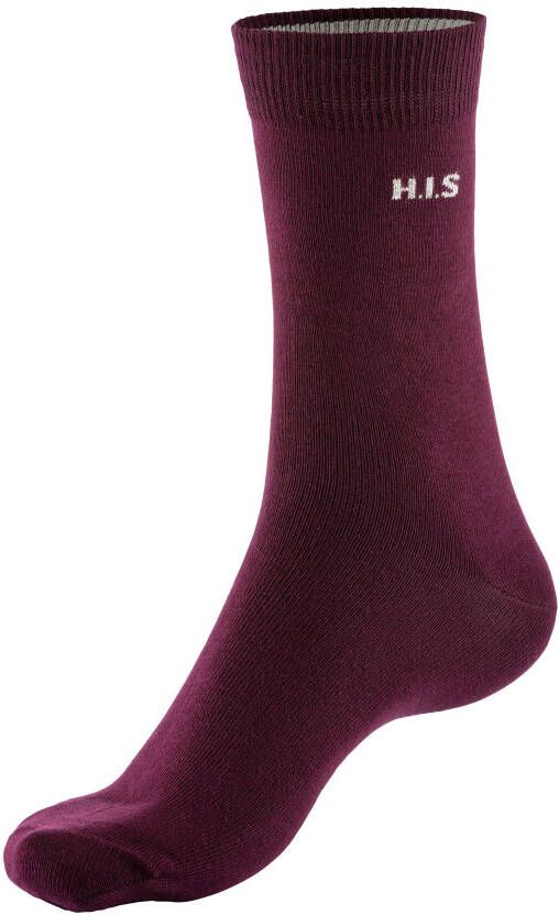 H.I.S Sokken met gekleurde binnenkant van de band (set 10 paar)