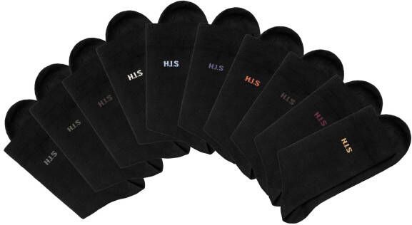 H.I.S Sokken met gekleurde binnenkant van de band (set 10 paar)