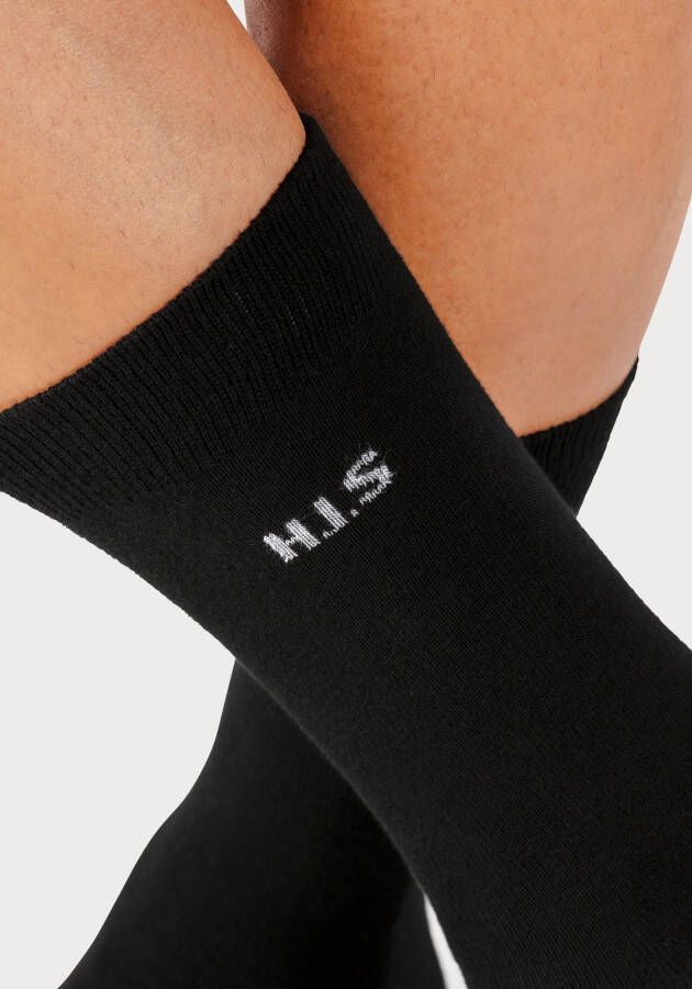 H.I.S Sokken met gekleurde binnenkant van de band (set 10 paar)
