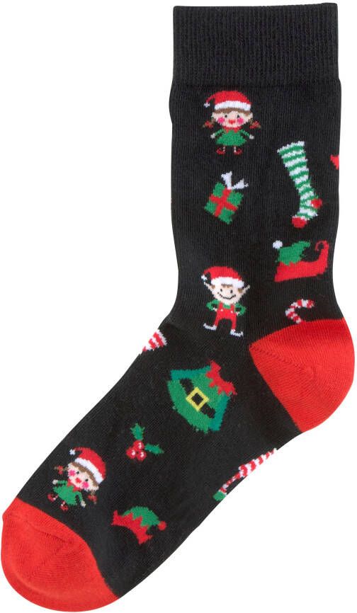 H.I.S Sokken met leuke kerstmotieven (set 3 paar)