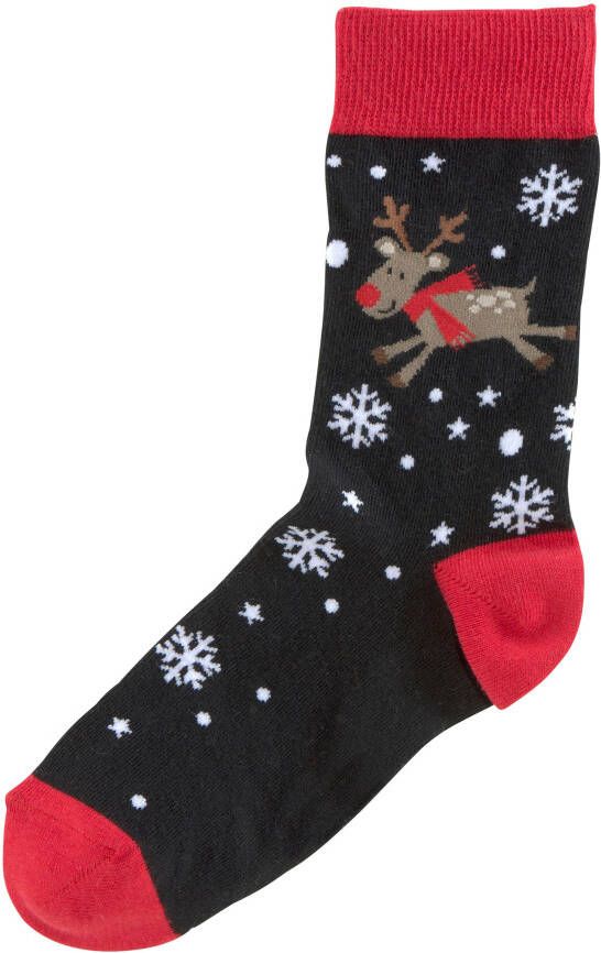 H.I.S Sokken met leuke kerstmotieven (set 3 paar)
