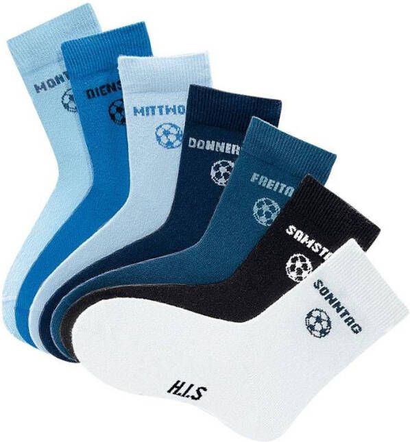 H.I.S Sokken voor kinderen met voetbalmotief (7 paar)