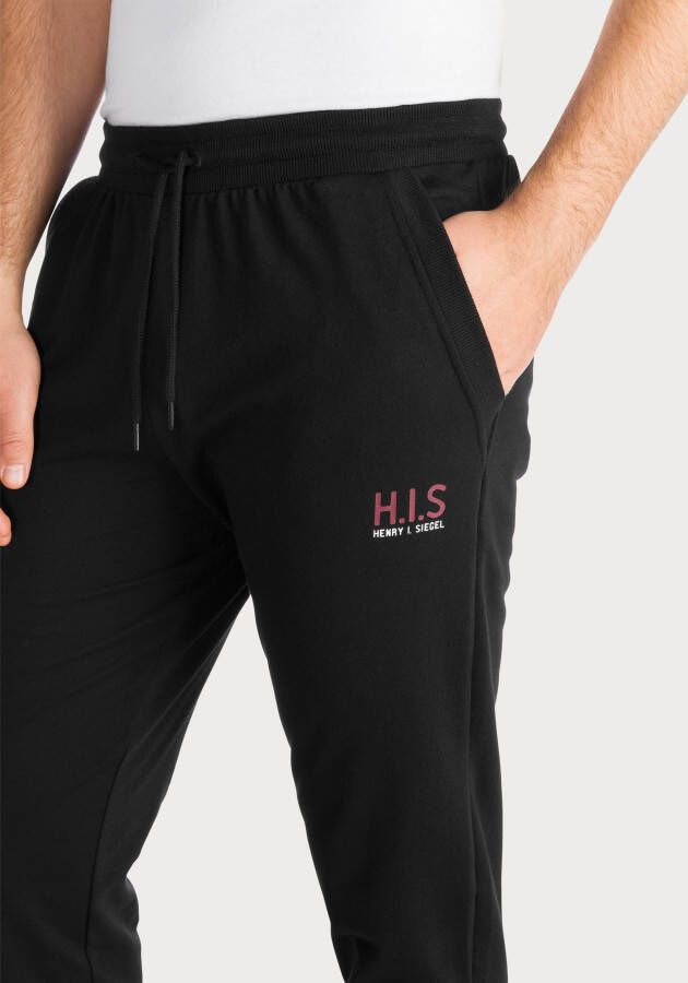 H.I.S Sweatbroek met kleine logoprint