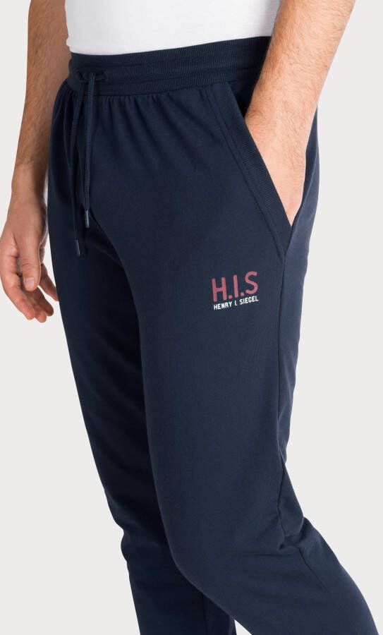 H.I.S Sweatbroek met kleine logoprint