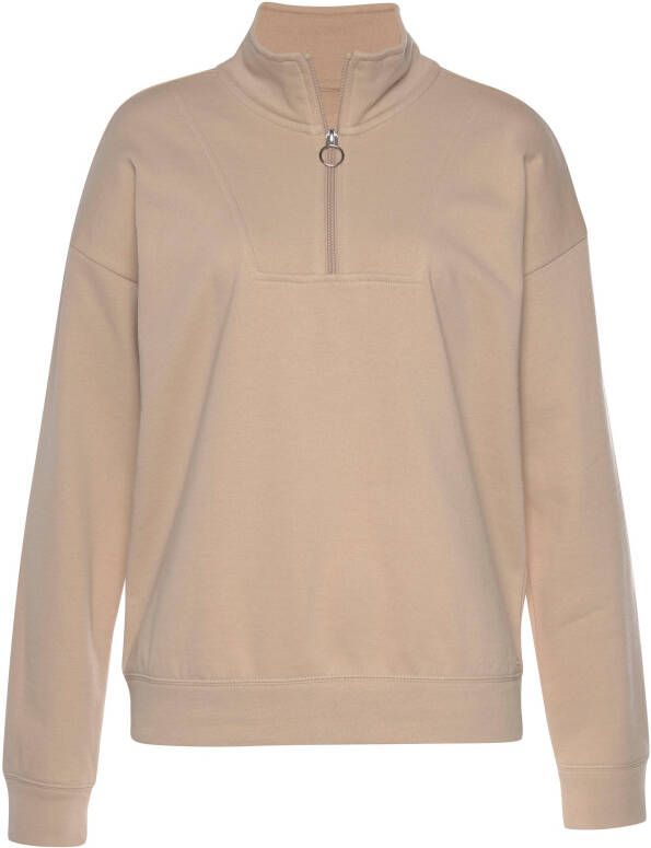 H.I.S Sweatshirt Troyer met opstaande kraag Troyer in maritieme stijl loungewear