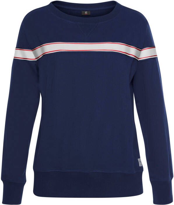 H.I.S Sweatshirt met gestreept tape loungewear loungepak