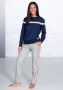 H.I.S Sweatshirt met gestreept tape loungewear loungepak - Thumbnail 3
