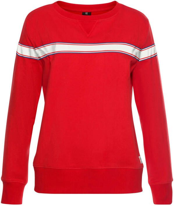 H.I.S Sweatshirt met gestreept tape loungewear loungepak