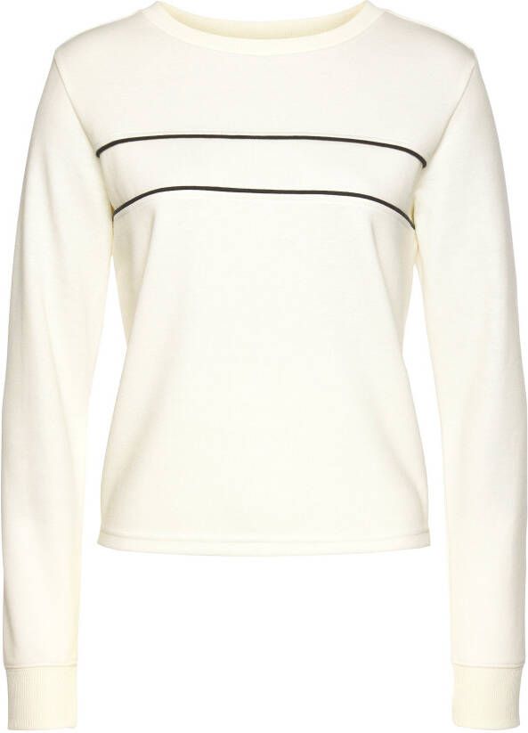 H.I.S Sweatshirt met piping op de borst loungewear