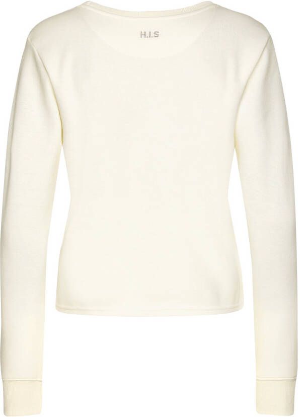 H.I.S Sweatshirt met piping op de borst loungewear