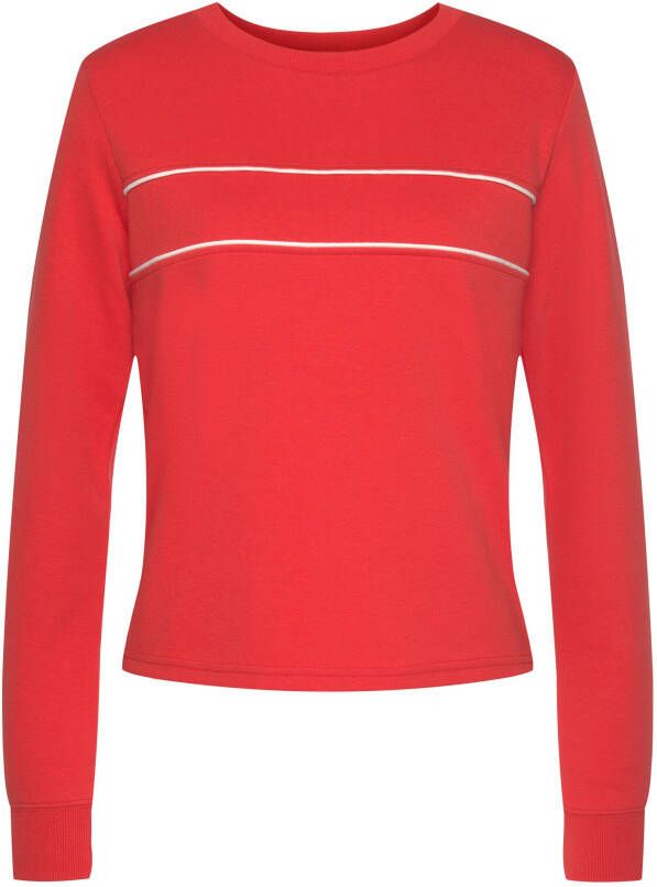 H.I.S Sweatshirt met piping op de borst loungewear