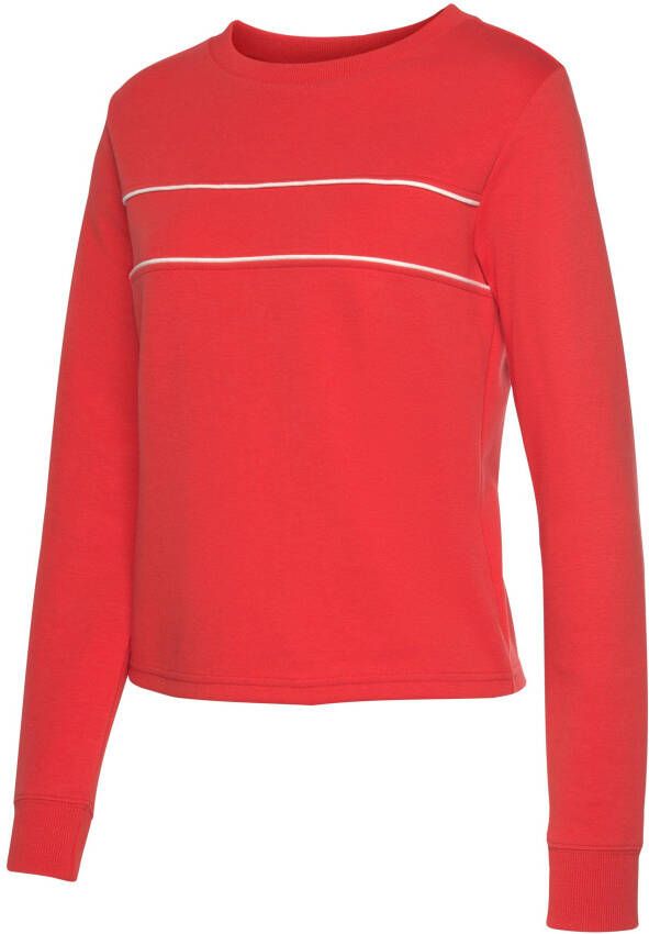 H.I.S Sweatshirt met piping op de borst loungewear