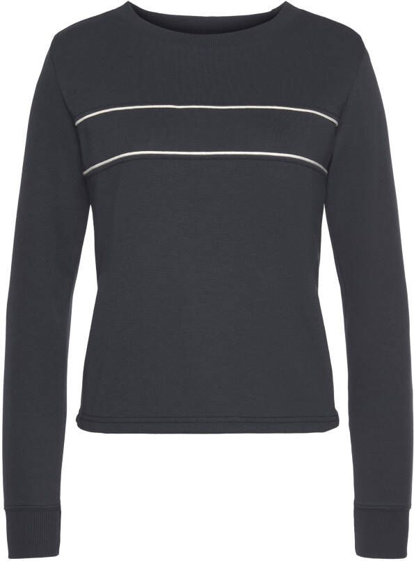 H.I.S Sweatshirt met piping op de borst loungewear