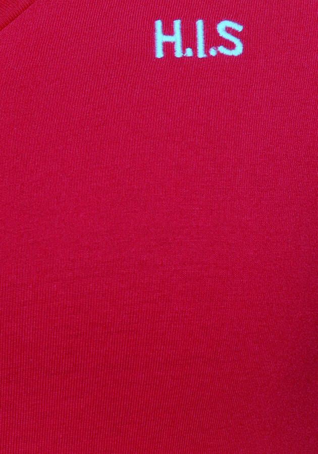 H.I.S T-shirt Essential basics heup-lange pasvorm figuuraccentuerende snit van 100% katoen (Set van 3)