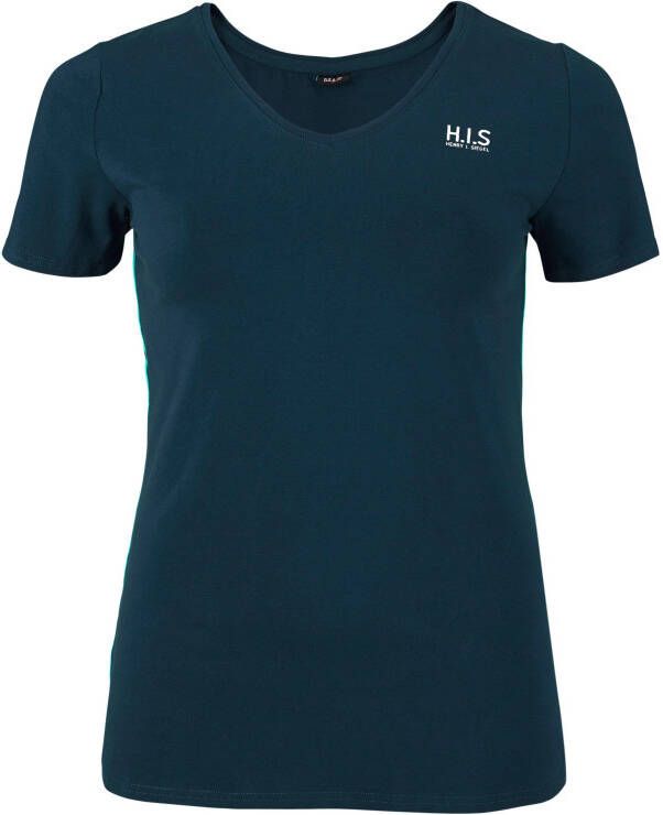 H.I.S T-shirt Korte mouwen figuurvriendelijke snit effen V-hals