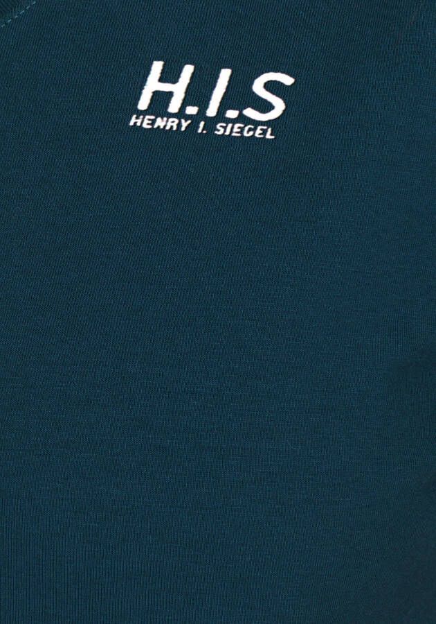 H.I.S T-shirt Korte mouwen figuurvriendelijke snit effen V-hals