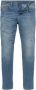 H.I.S Tapered jeans Cian Ecologische waterbesparende productie door ozon wash - Thumbnail 4