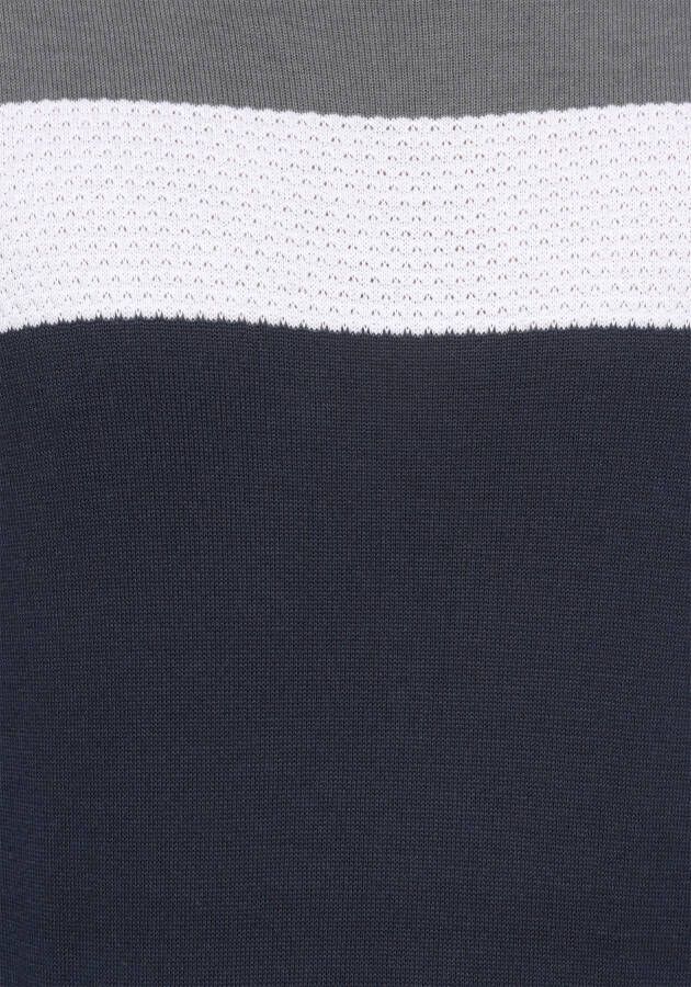H.I.S Trui met ronde hals Nieuwe kleuren! Colourblocking in lichte tricotkwaliteit