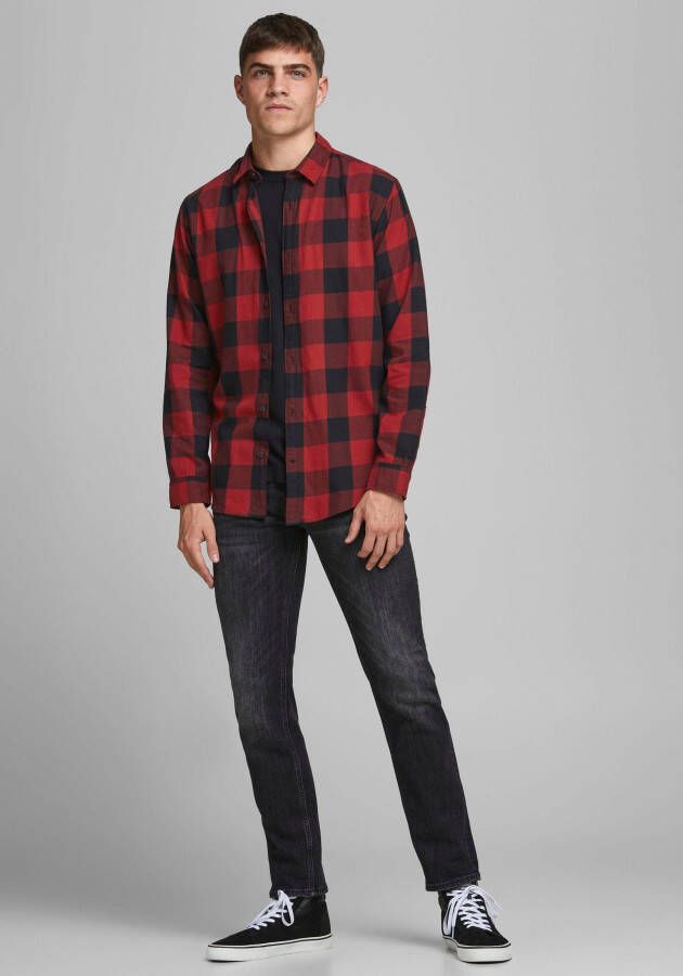 Jack & Jones Geruit overhemd JJ JJEGINGHAM TWILL SHIRT L