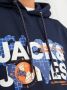 JACK & JONES CORE hoodie JCODUST met printopdruk donkerblauw - Thumbnail 6