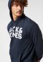 JACK & JONES ESSENTIALS hoodie JJECORP met logo marine wit - Thumbnail 7