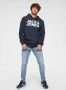 JACK & JONES ESSENTIALS hoodie JJECORP met logo marine wit - Thumbnail 8