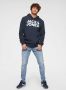 JACK & JONES ESSENTIALS hoodie JJECORP met logo marine wit - Thumbnail 9