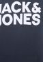 JACK & JONES ESSENTIALS hoodie JJECORP met logo marine wit - Thumbnail 9