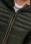 Jack & jones JUNIOR gewatteerde jas JJEHERO donkergroen Jongens Polyester Capuchon 176 - Thumbnail 6